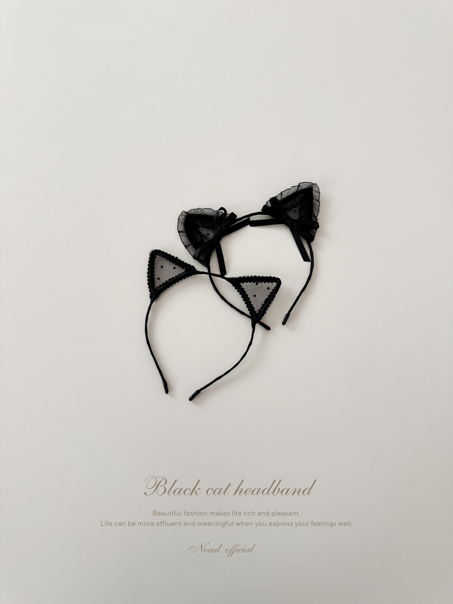 Black cat headband