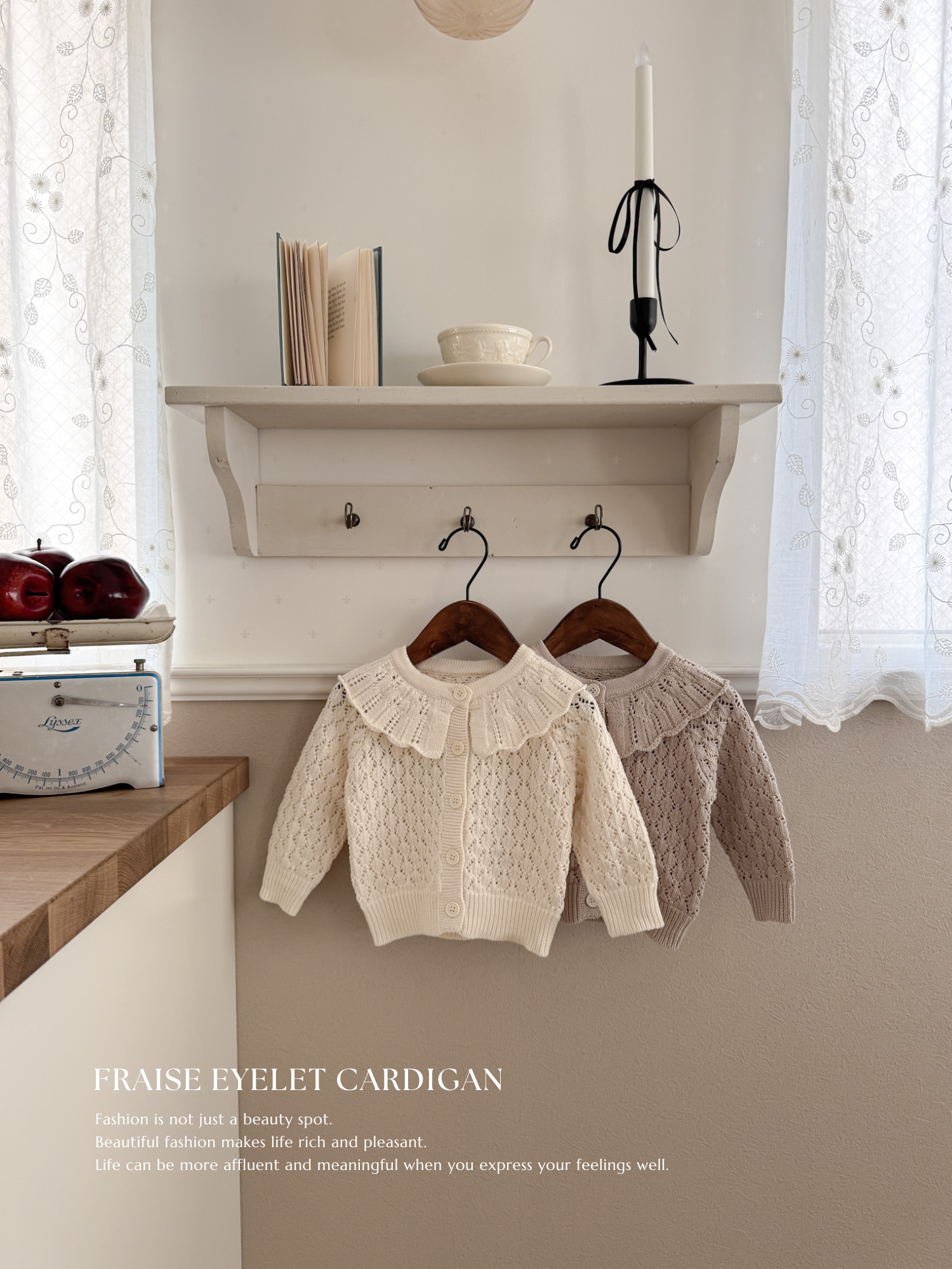 Fraise eyelet cardigan