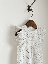 Dot frill suit