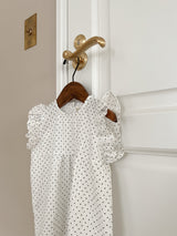 Dot frill suit
