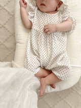 Dot frill suit