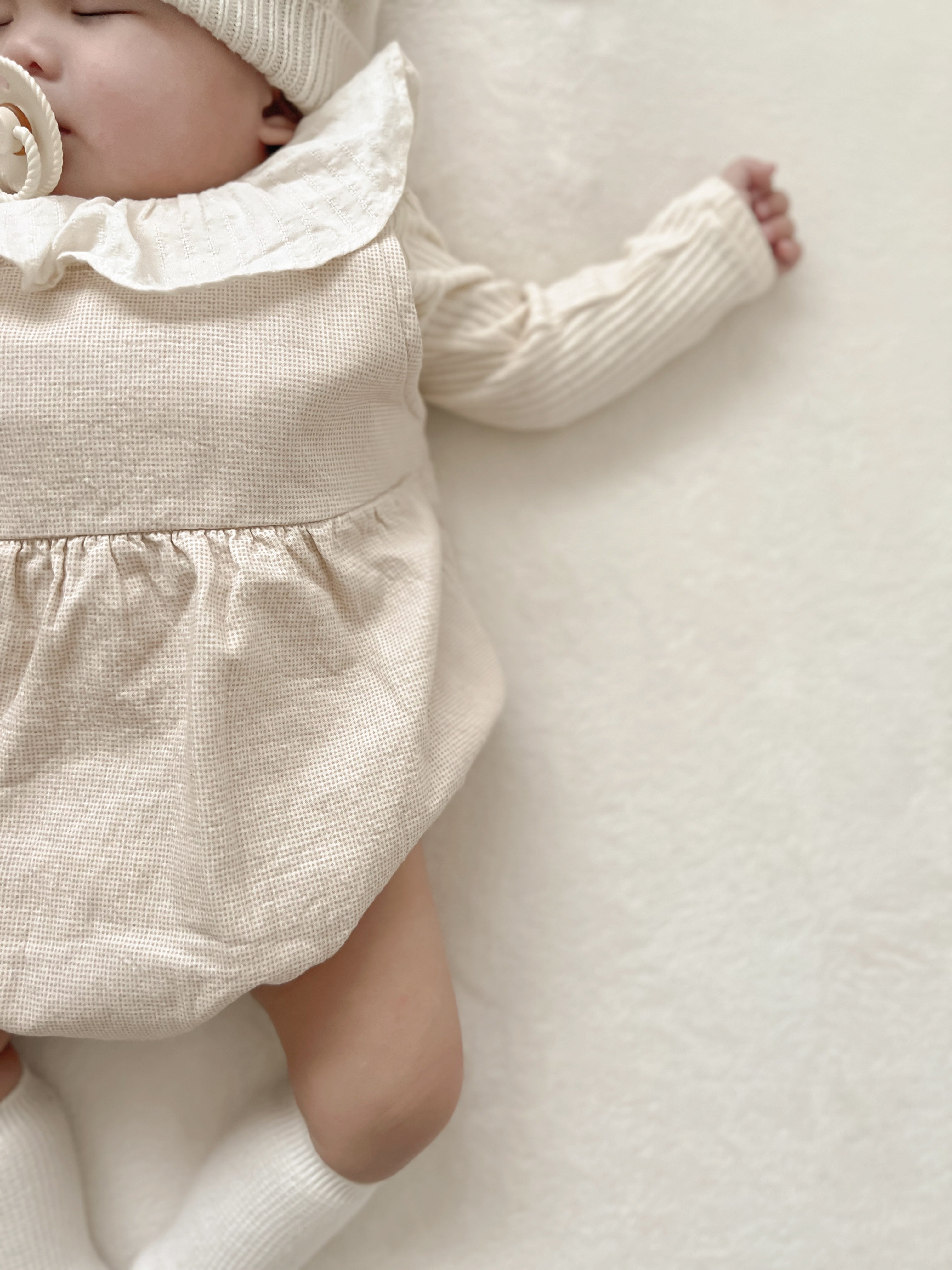 Mini check rompers