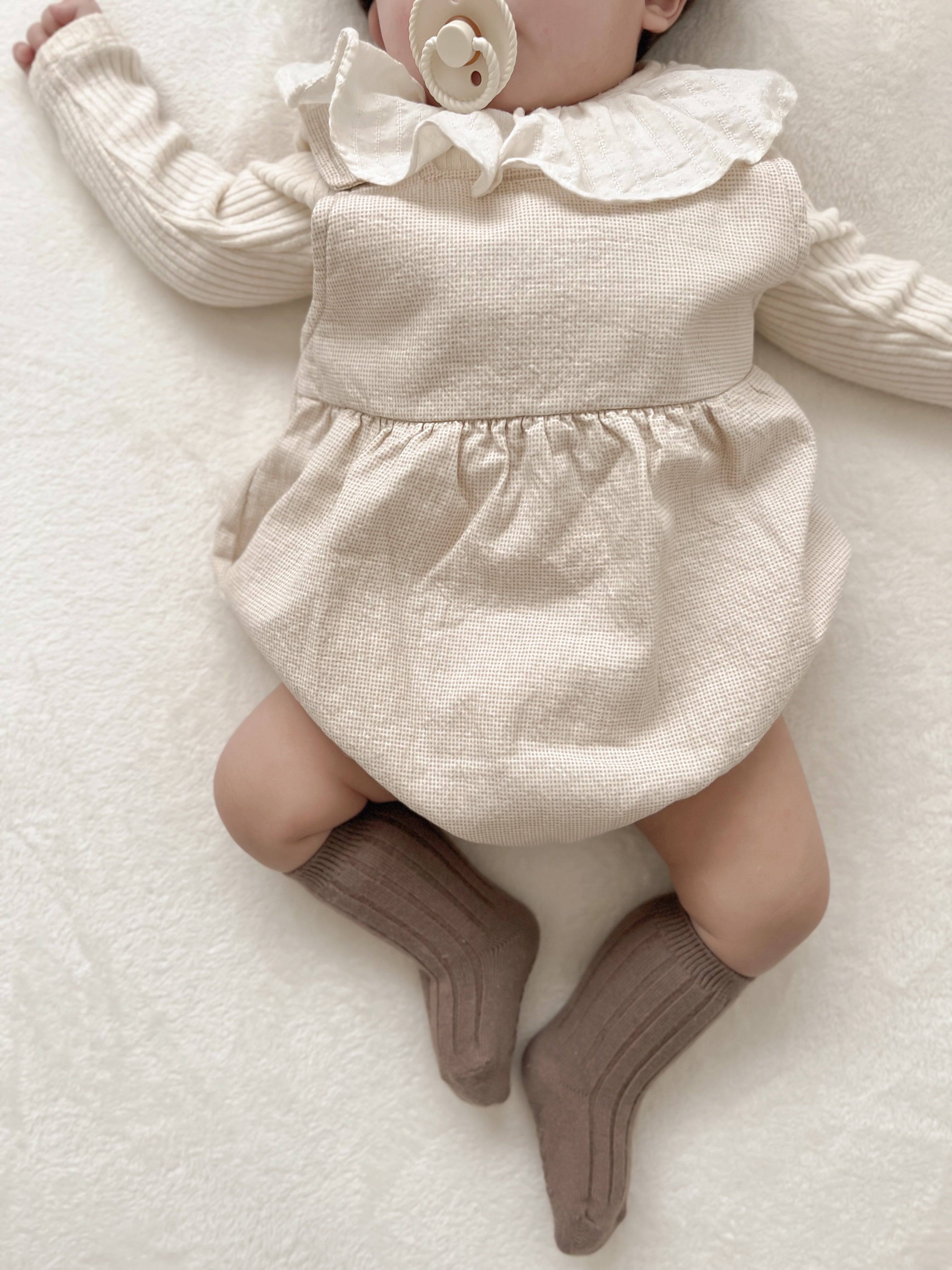 Mini check rompers