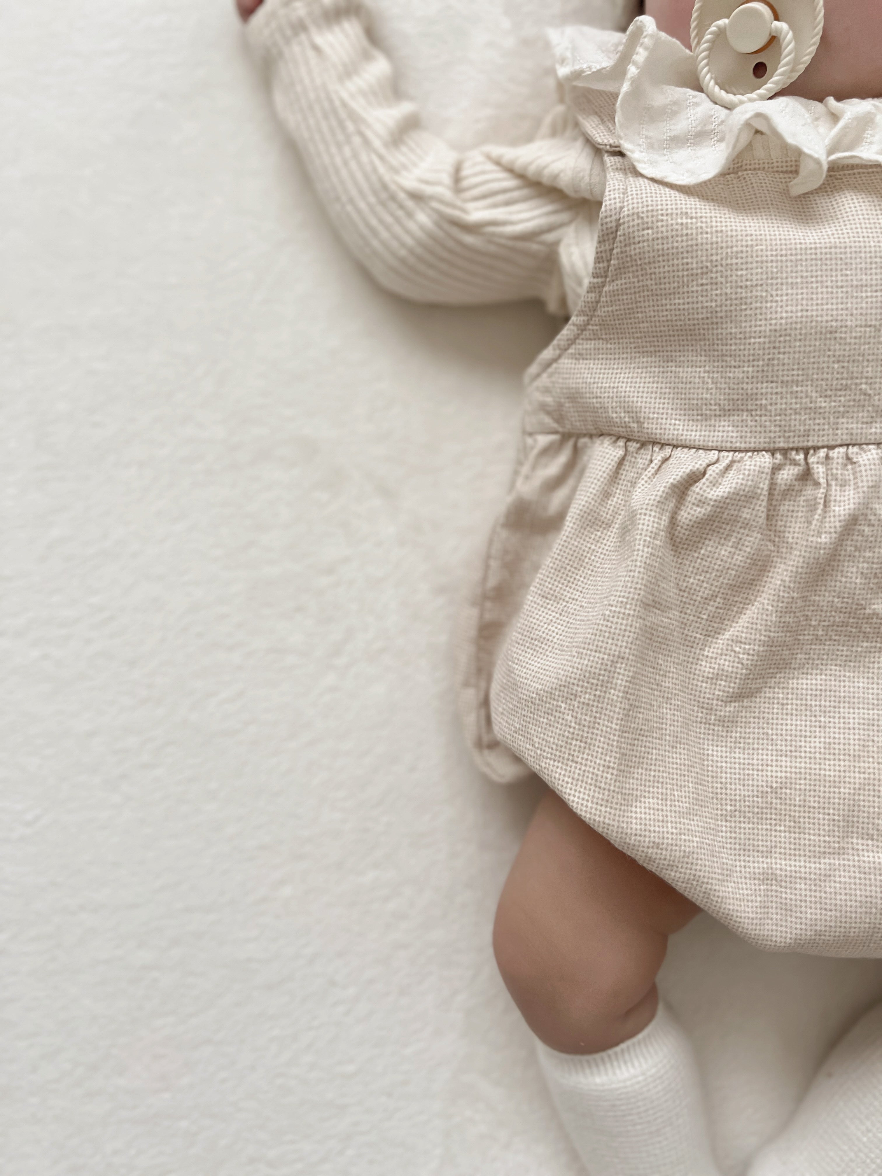 Mini check rompers