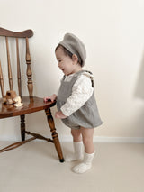 Mini check rompers