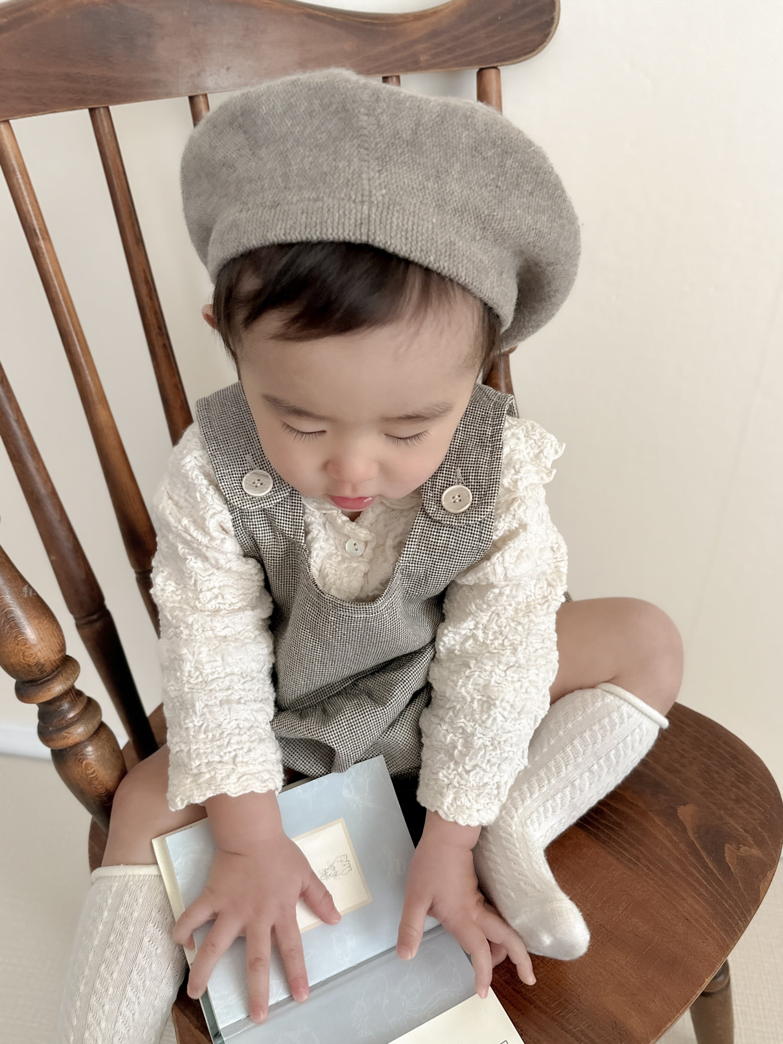 Mini check rompers