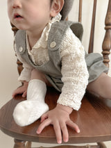 Mini check rompers