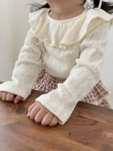 Breeze eyelet frill tops