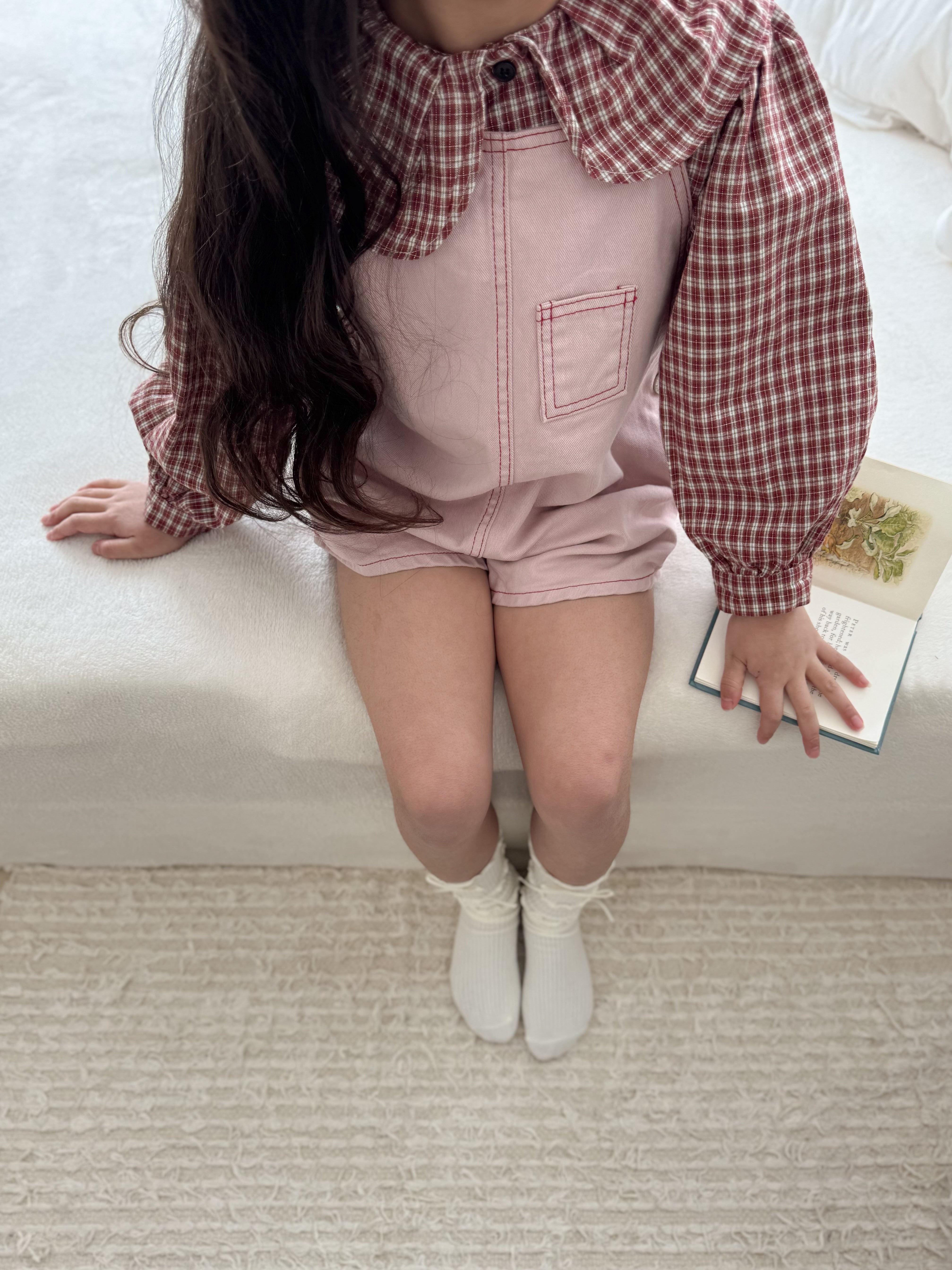 Cotton berry short overall (kids)