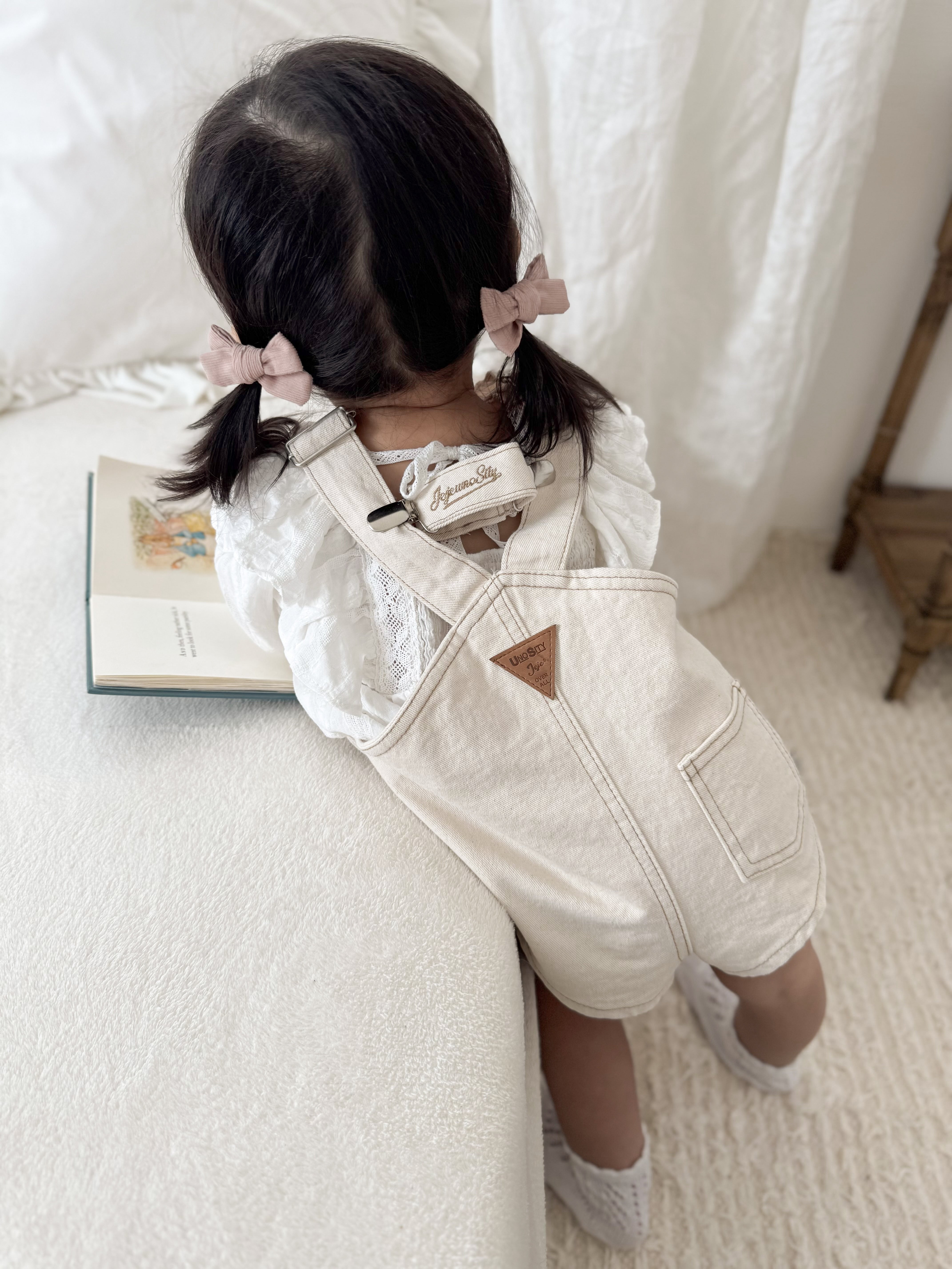 Cotton berry short overall (baby)