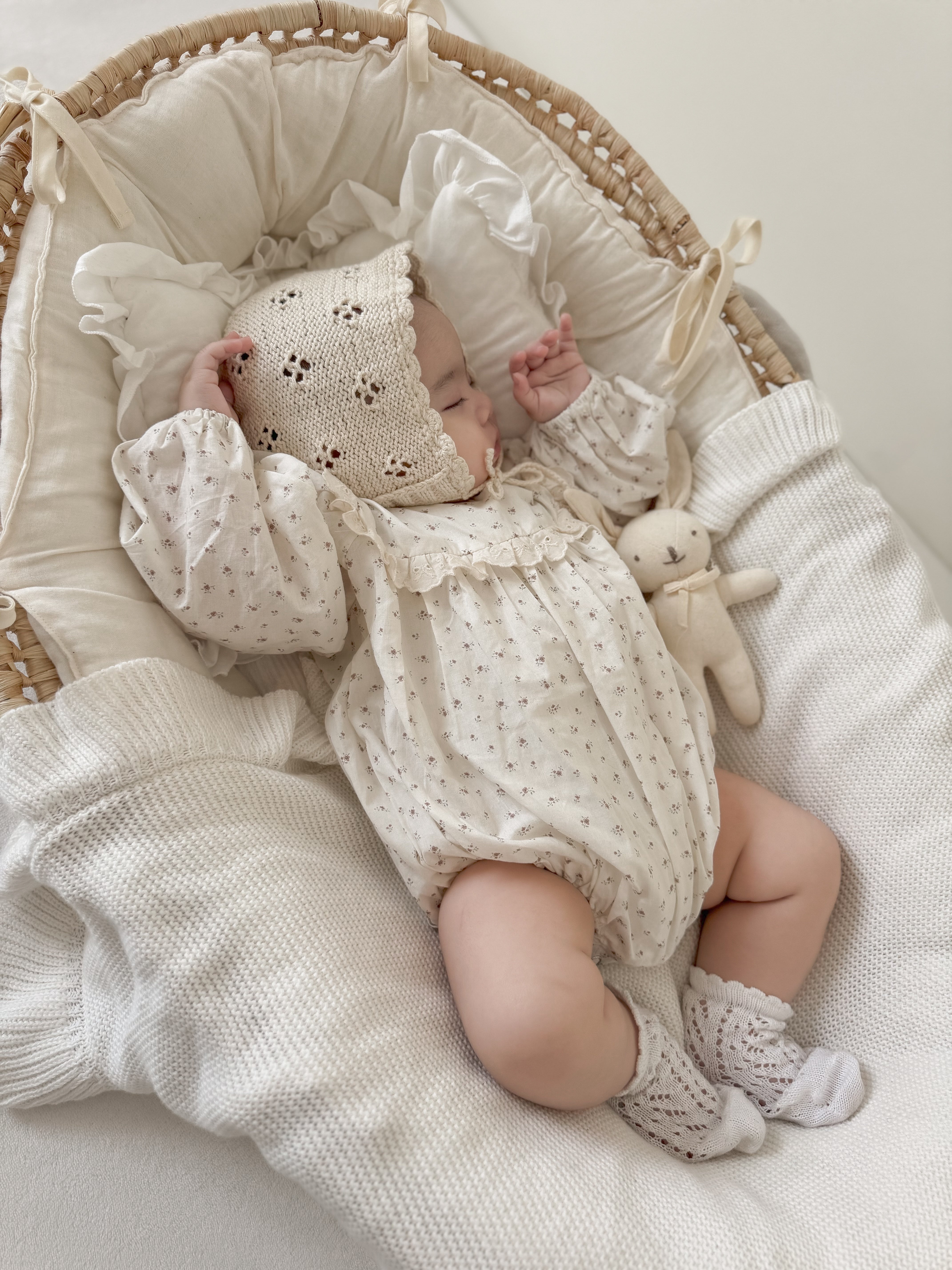 Cotton flower rompers