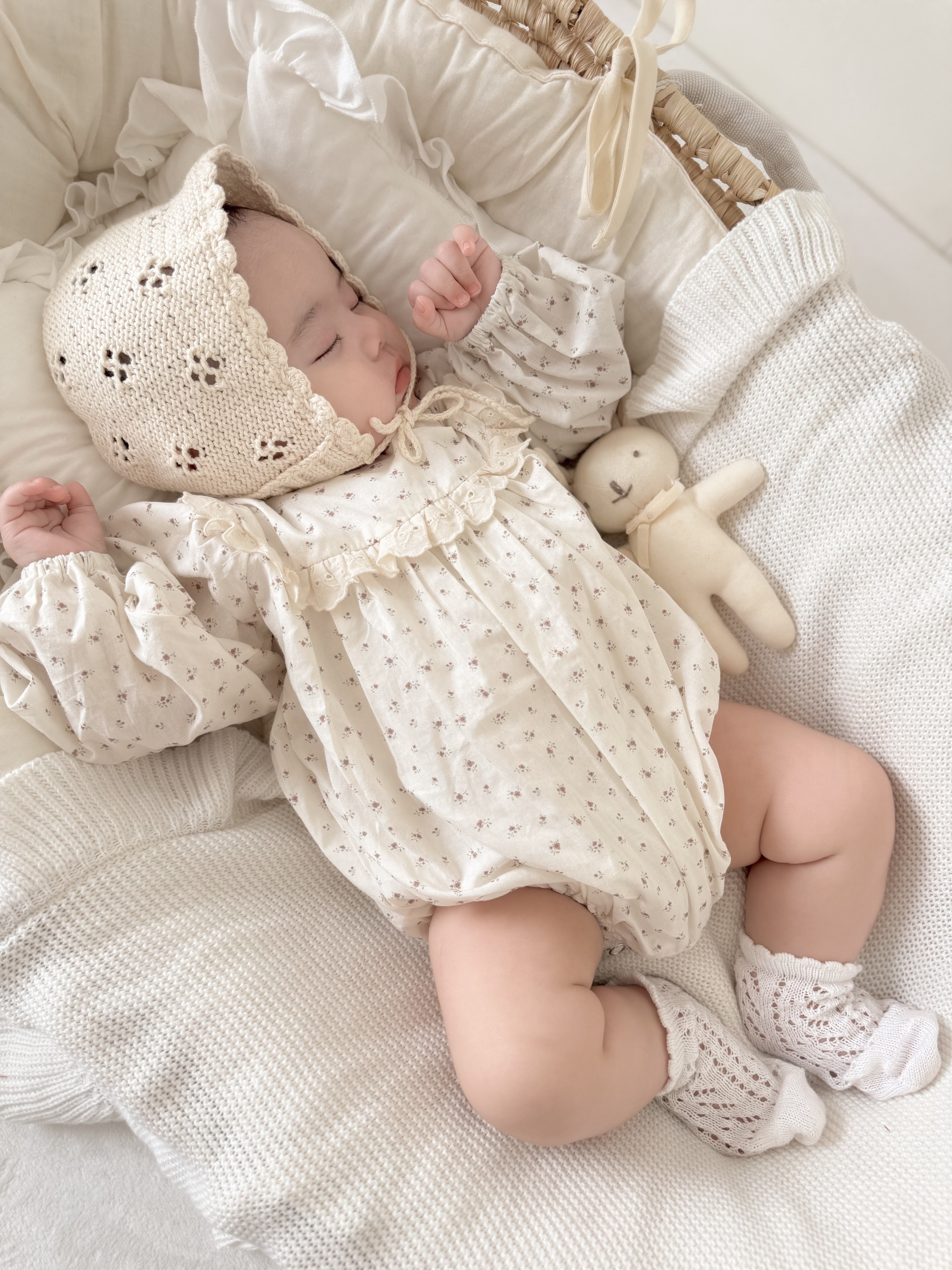 Cotton flower rompers