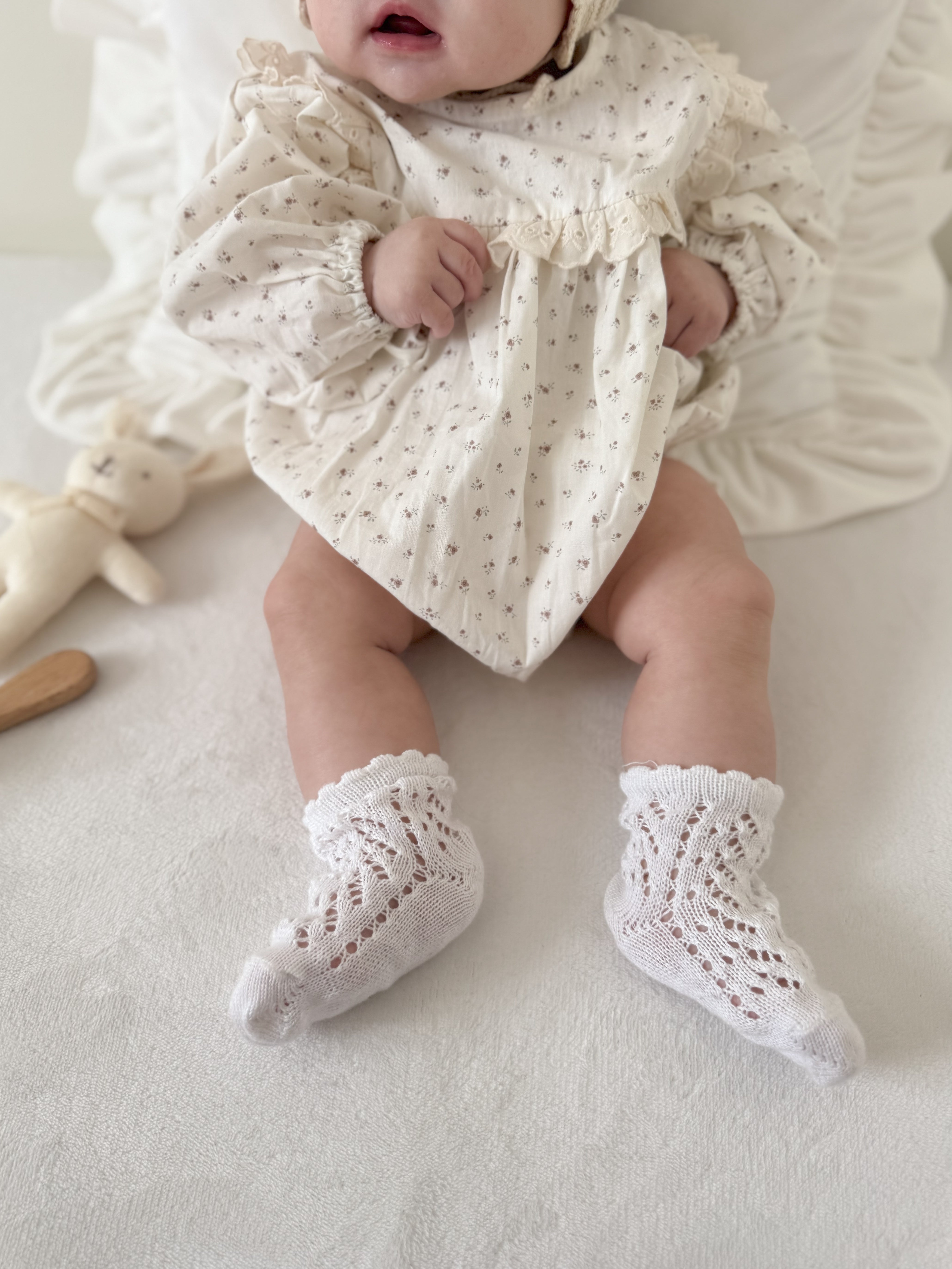 Cotton flower rompers