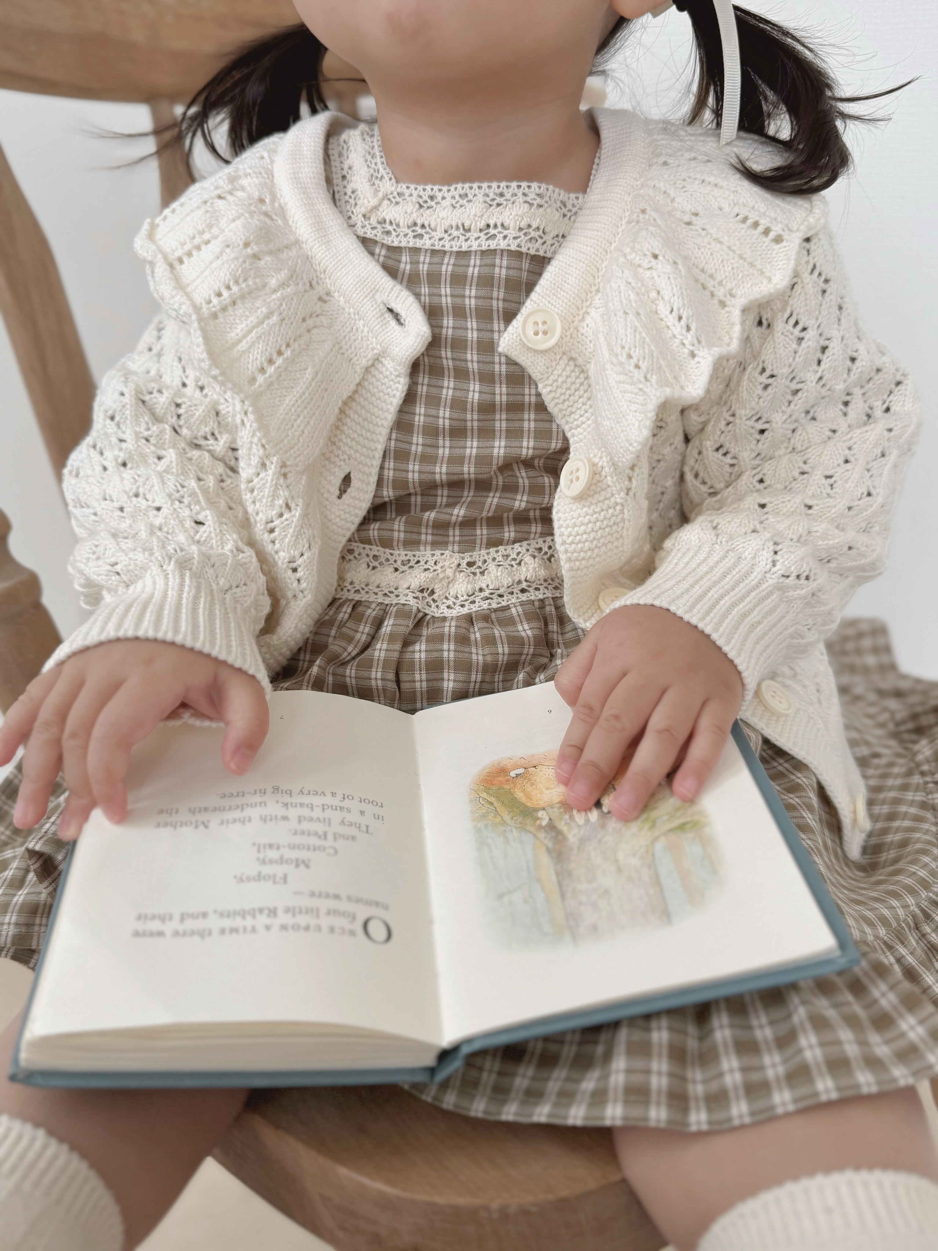 Fraise eyelet cardigan