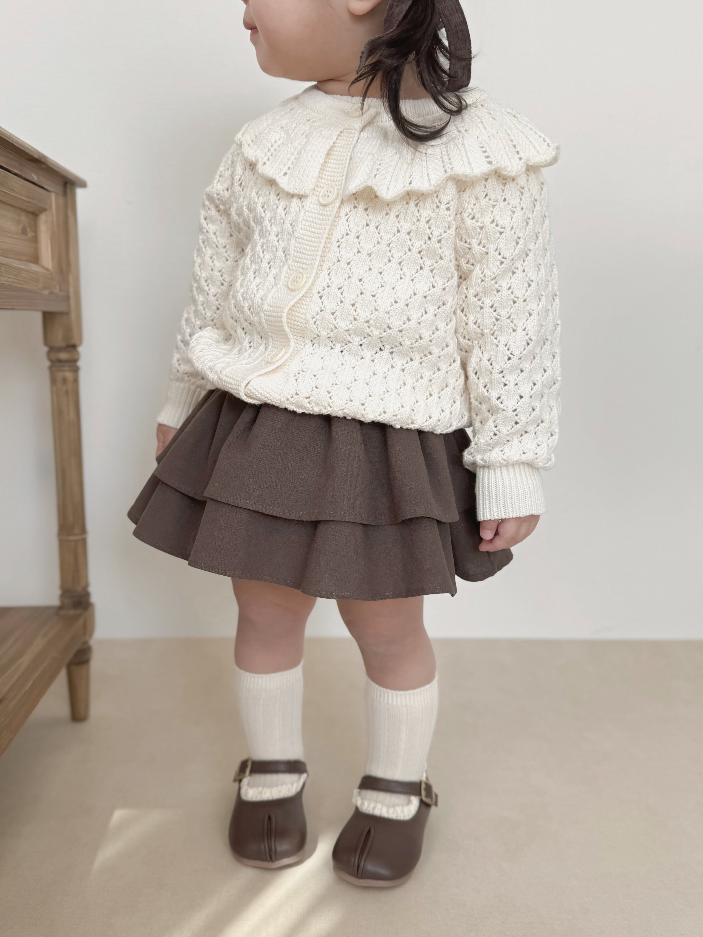 Fraise eyelet cardigan