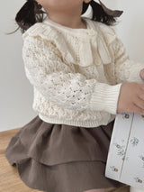 Fraise eyelet cardigan