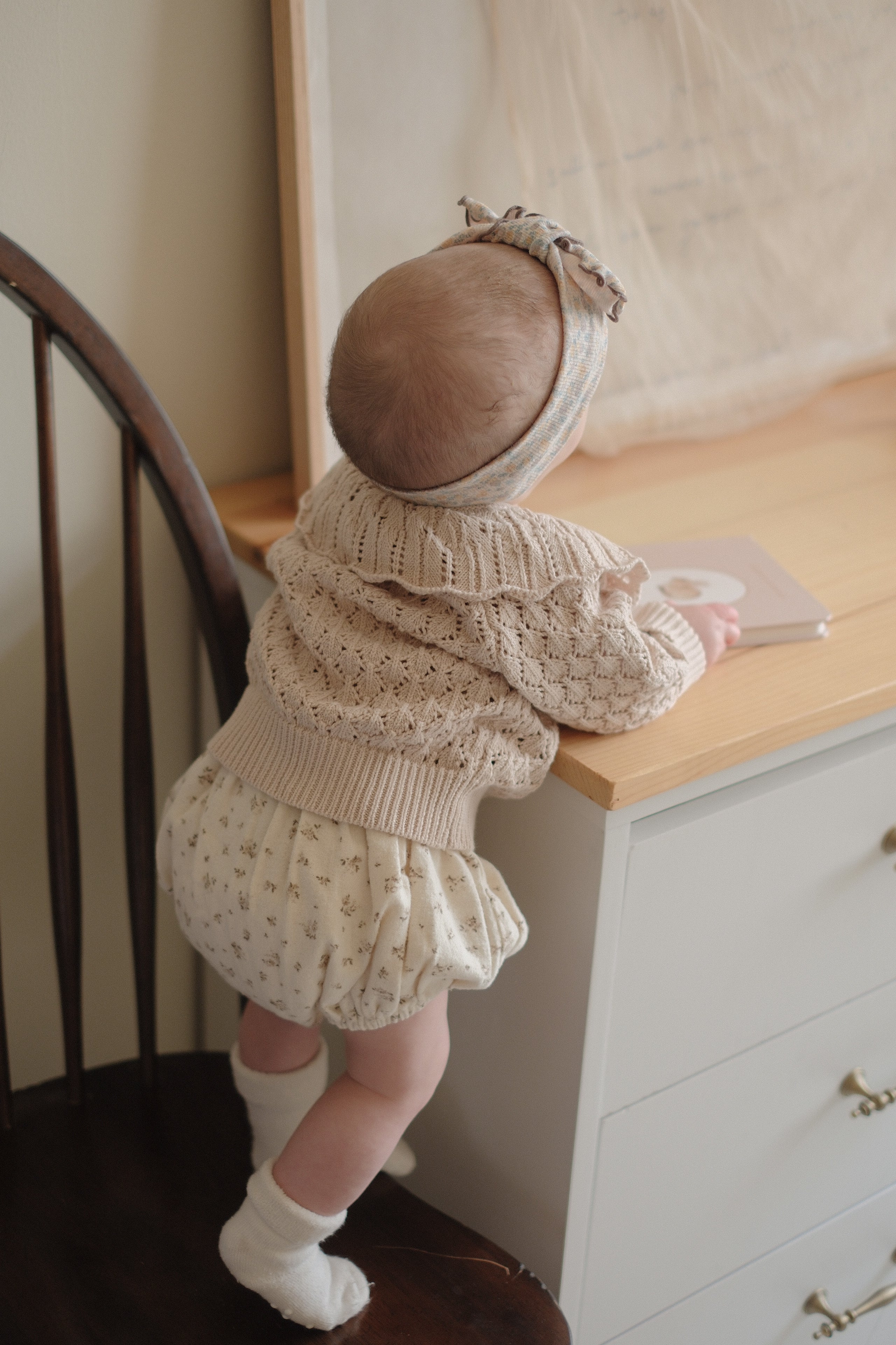 Fraise eyelet cardigan