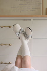 Ribbon flat shoes - Frozen yogurt -