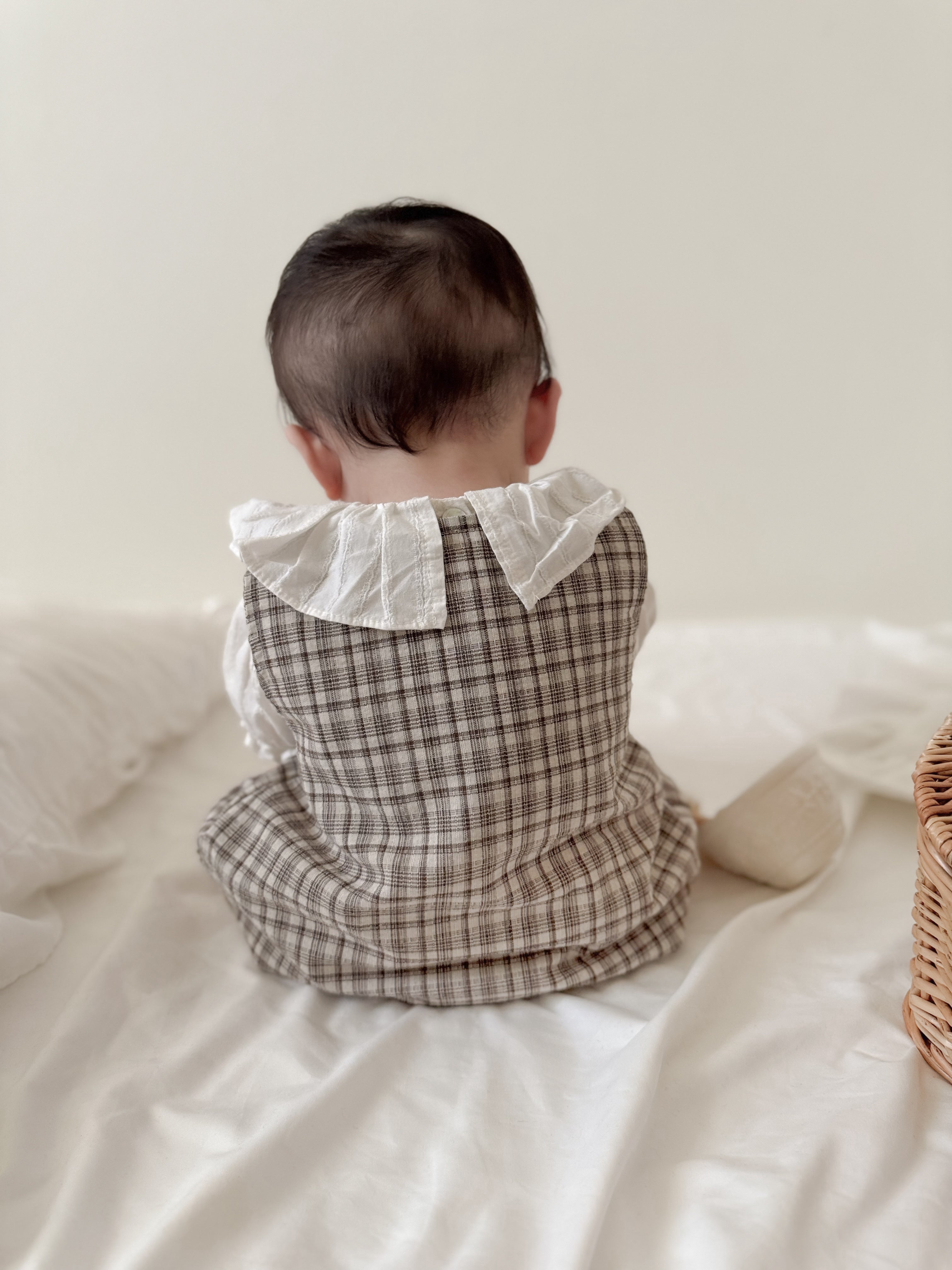 Tinny check rompers
