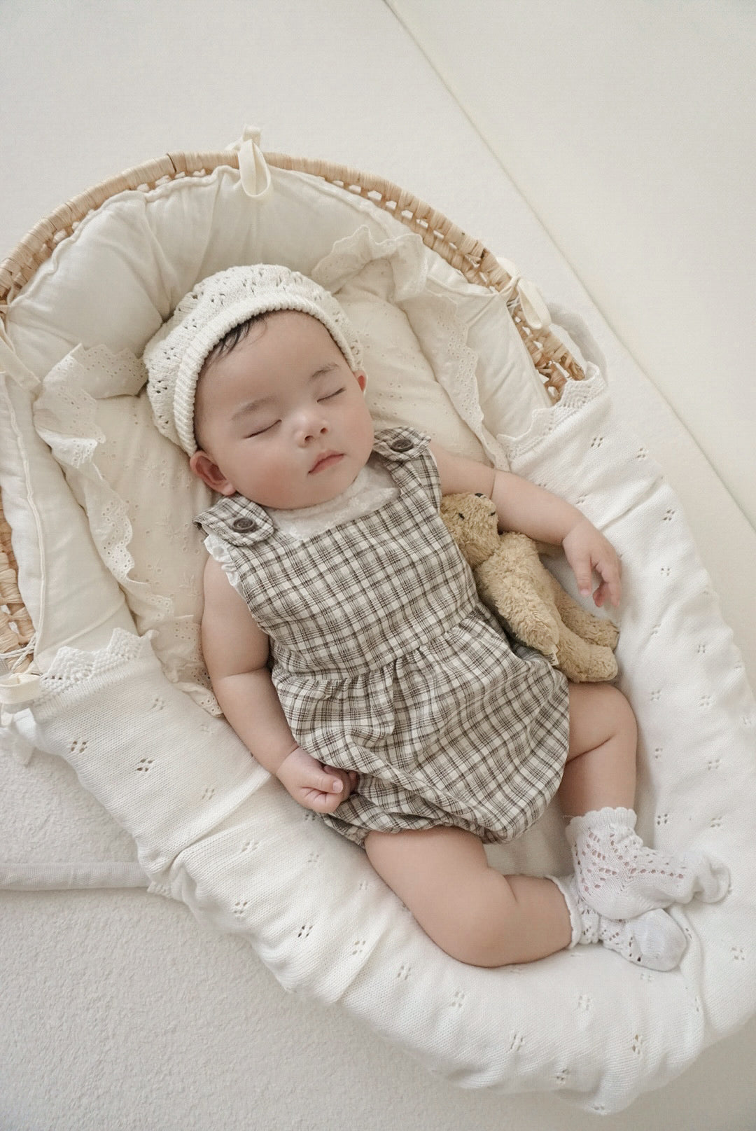 Tinny check rompers