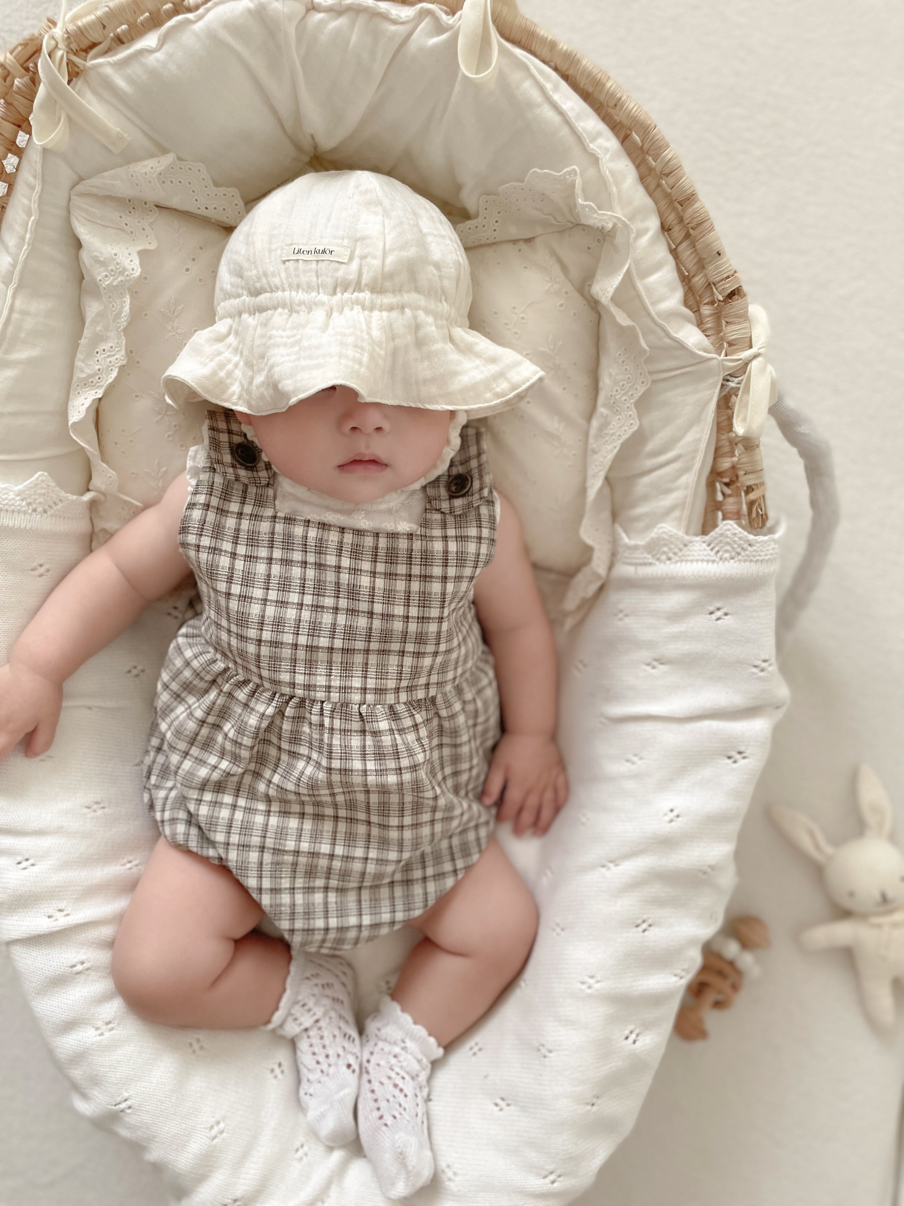 Tinny check rompers