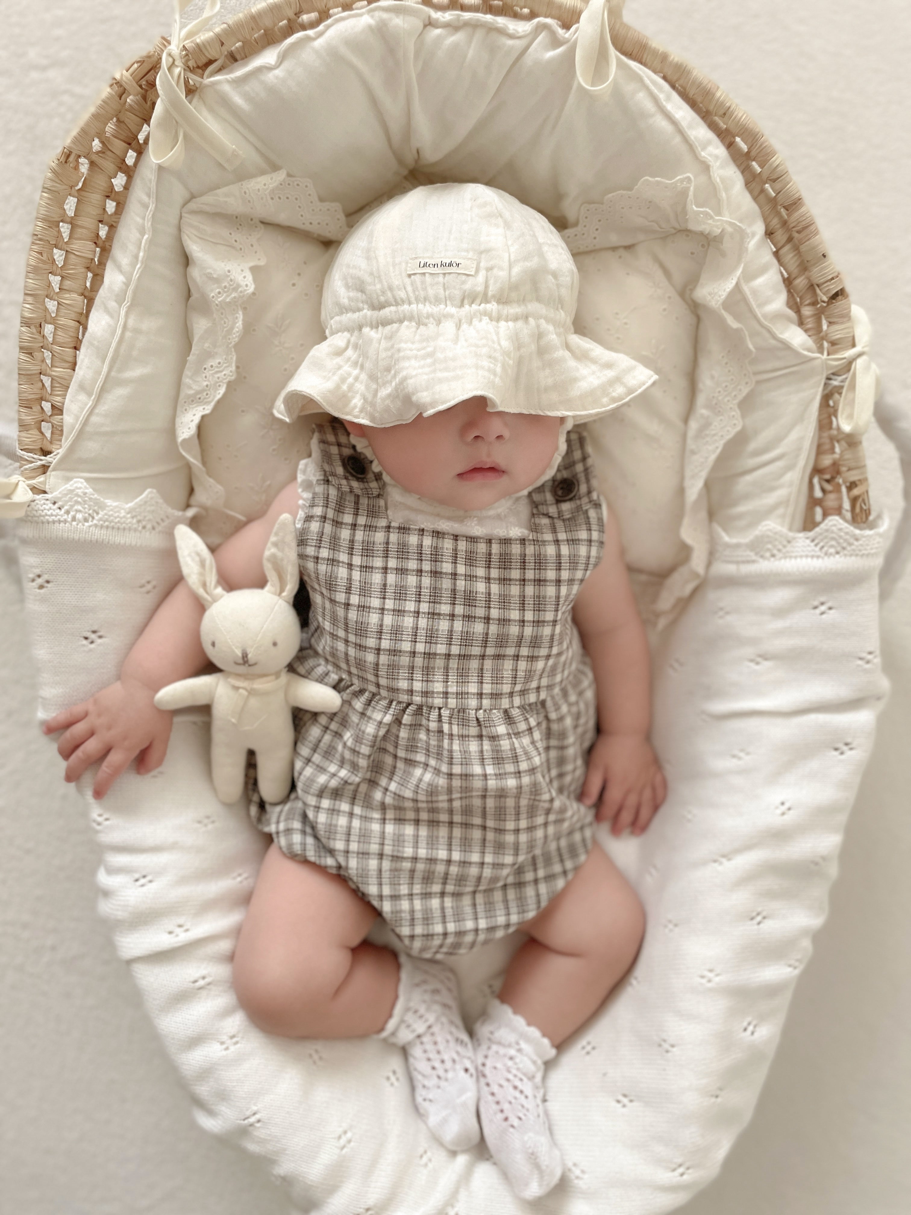 Tinny check rompers