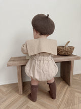 Check collar blouse