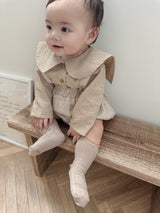 Check collar blouse