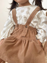 Corduroy suspender cancan skirt