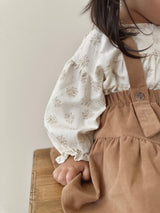 Corduroy suspender cancan skirt