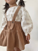 Corduroy suspender cancan skirt