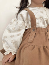 Corduroy suspender cancan skirt