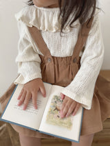 Corduroy suspender cancan skirt