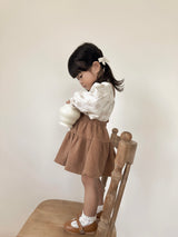 Corduroy suspender cancan skirt