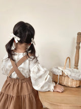 Flower shirring blouse
