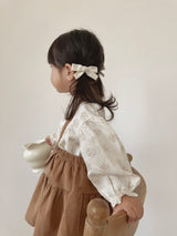 Corduroy suspender cancan skirt