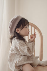 Flower shirring rompers