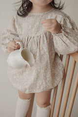Flower shirring rompers
