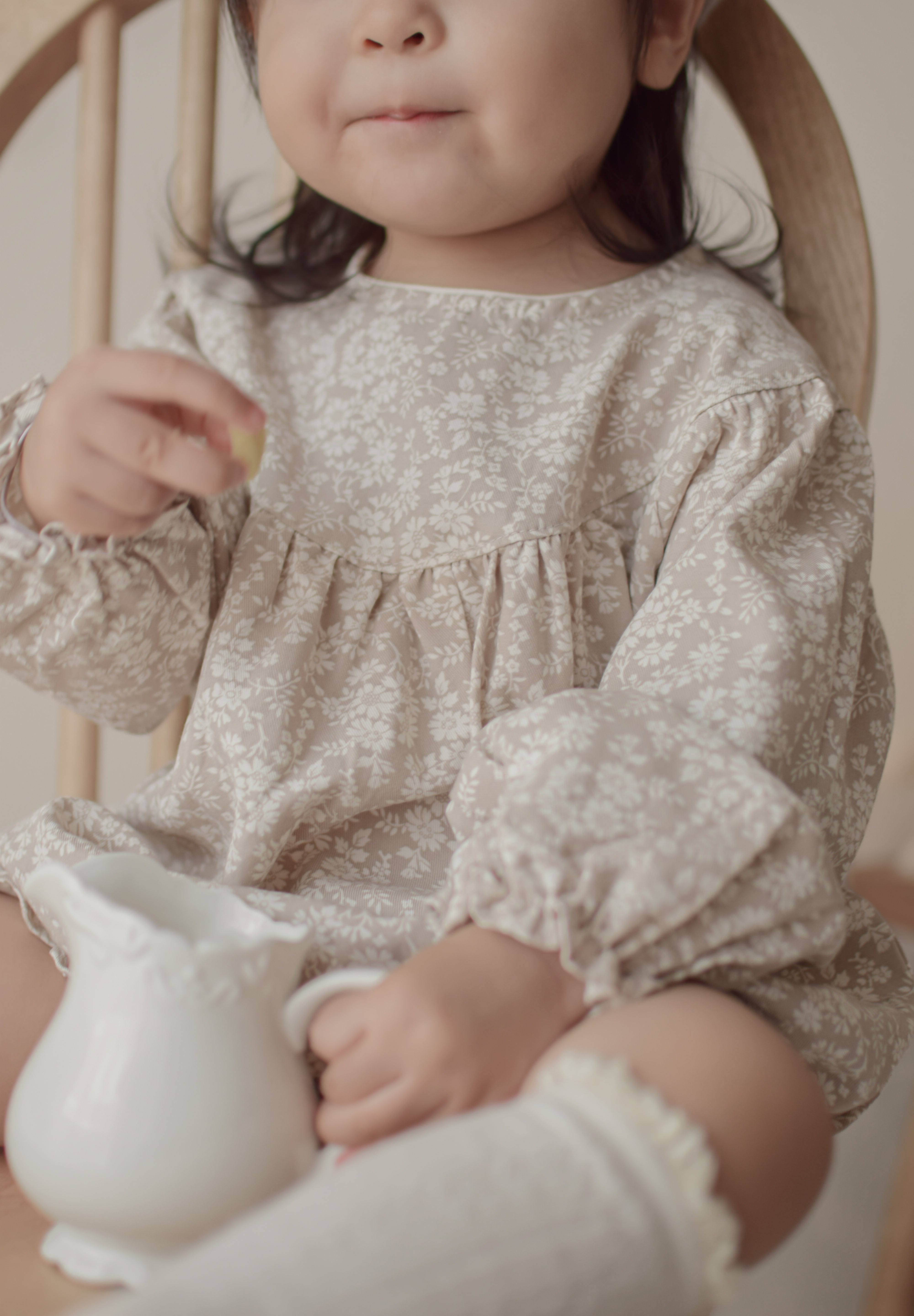 Flower shirring rompers