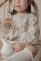 Flower shirring rompers