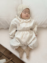 Dot frill bebe suit