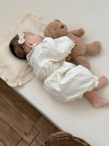 Dot frill bebe suit