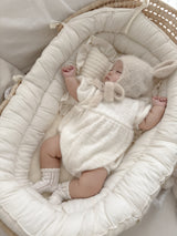 Soft puff knit rompers