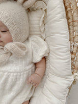 Soft puff knit rompers