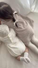 Soft puff knit one-piece