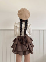 Wing shirring blouse