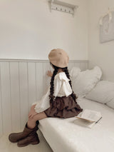 Wing shirring blouse