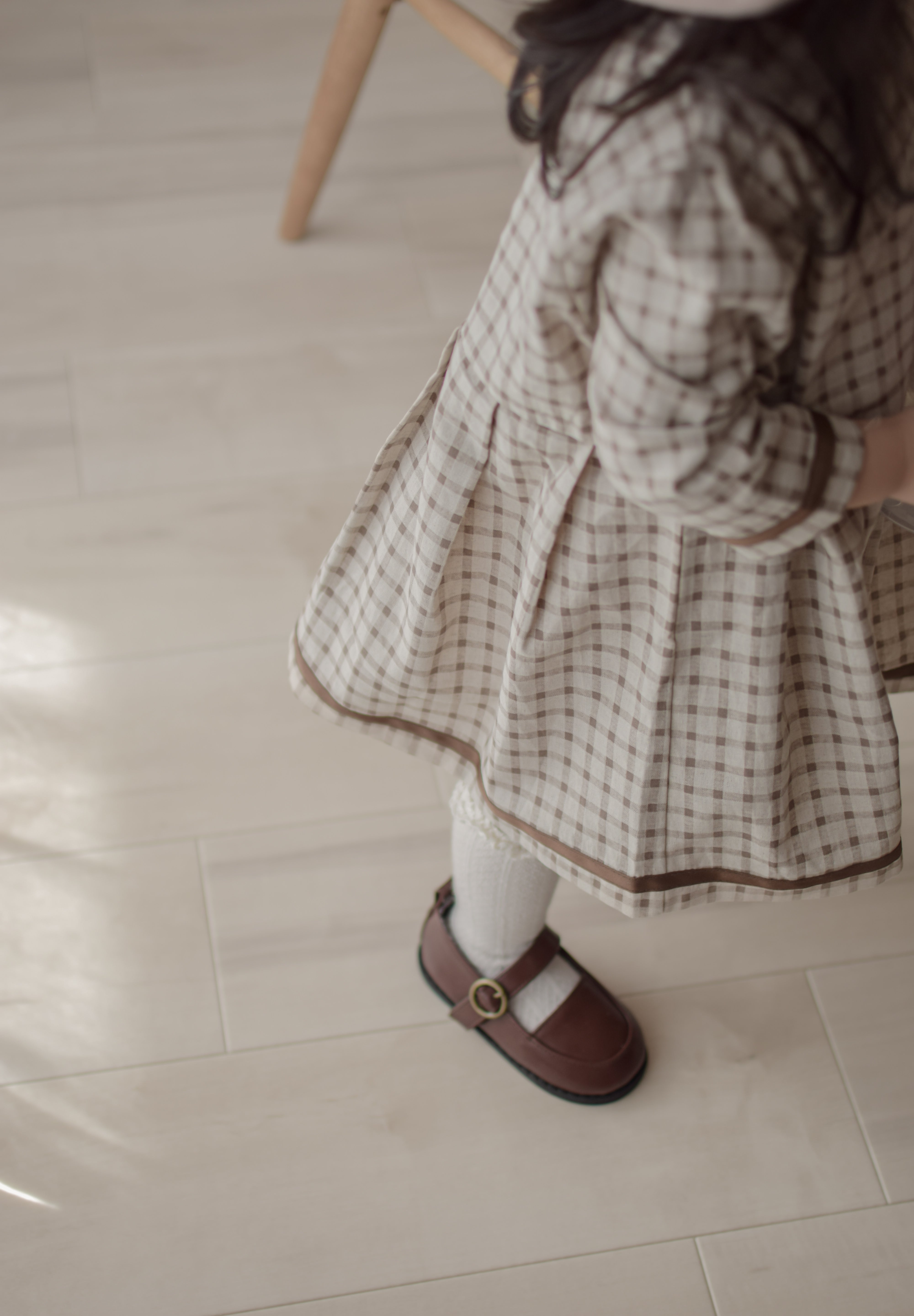 Brunette check one-piece (kids)