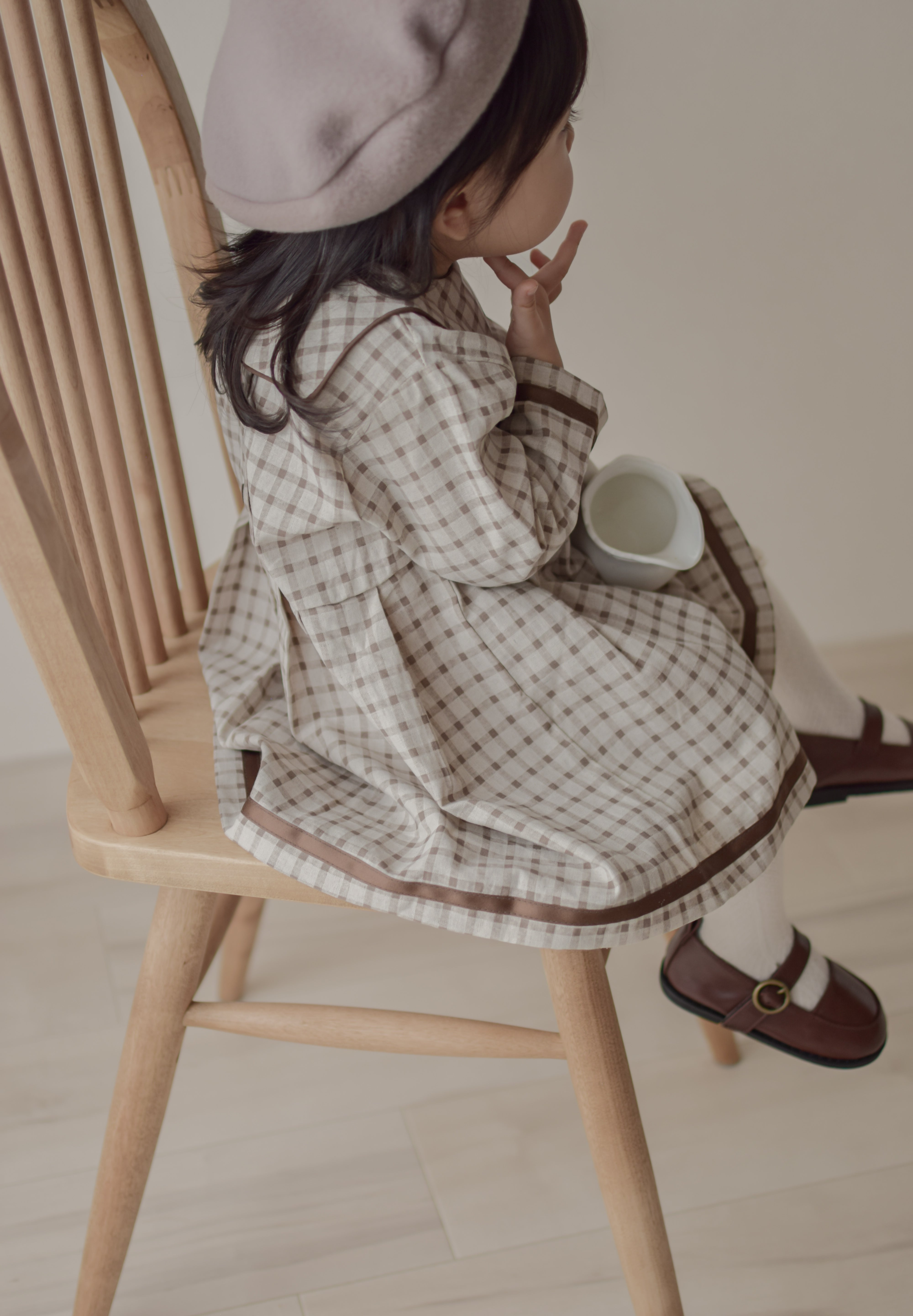 Brunette check one-piece (kids)