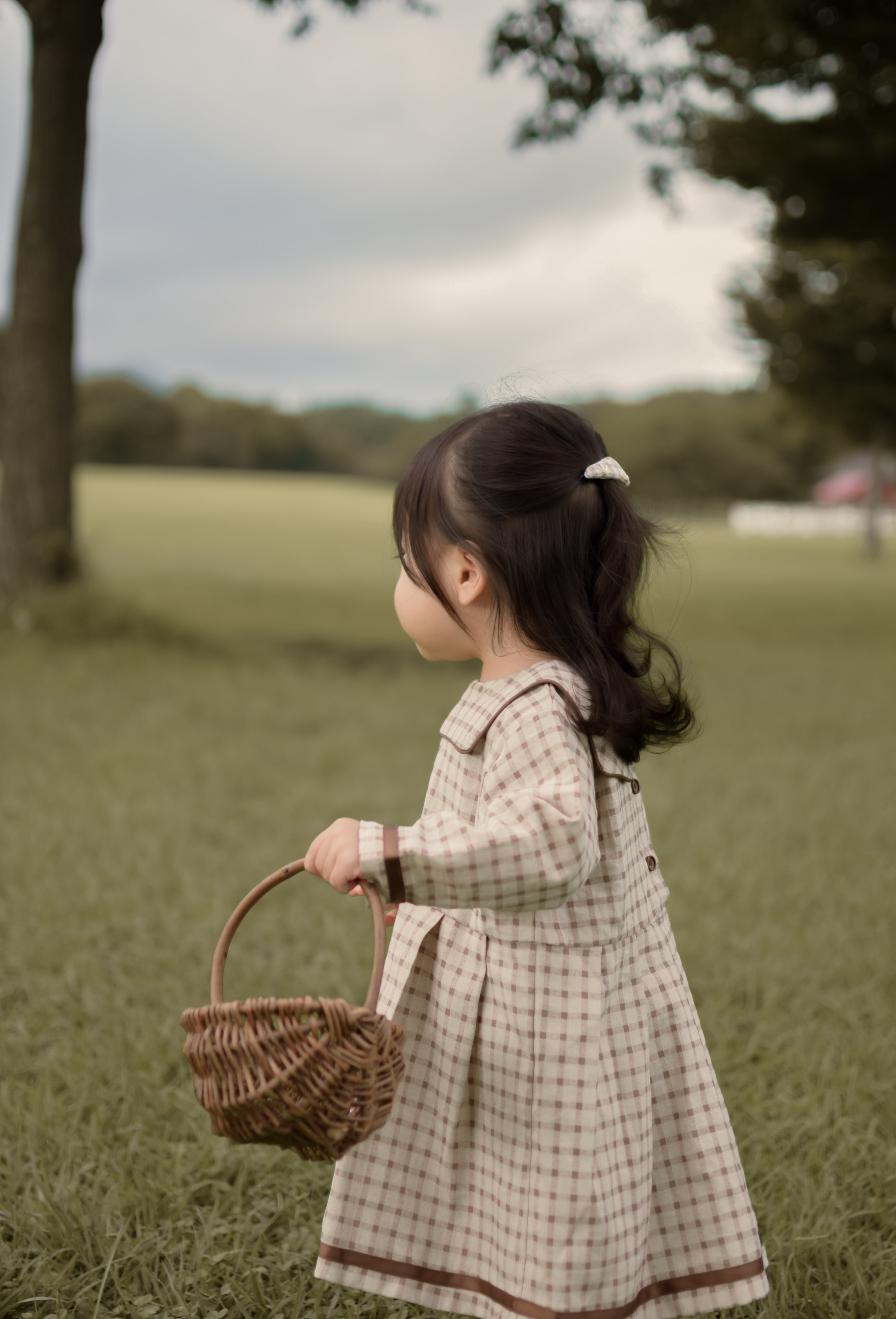 Brunette check one-piece (kids)